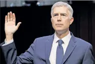  ?? AFP ?? Confirmed: Gorsuch joins the high court on Monday..