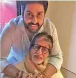  ??  ?? Amitabh Bachchan with son Abhishek.