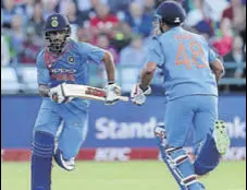  ?? BCCI ?? Shikhar Dhawan (left) and Suresh Raina gave India a good start in the third T20I against South Africa in Cape Town.