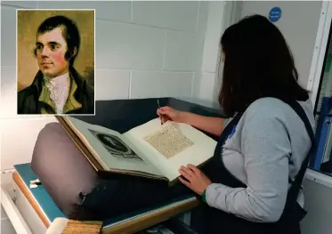  ??  ?? The University of St Andrews will display the lost Burns letter later this month