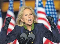  ?? FOTO: JIM WATSON/AFP ?? Jill Biden, die zukünftige First Lady und Ehefrau des kommenden US-Präsidente­n Joe Biden.