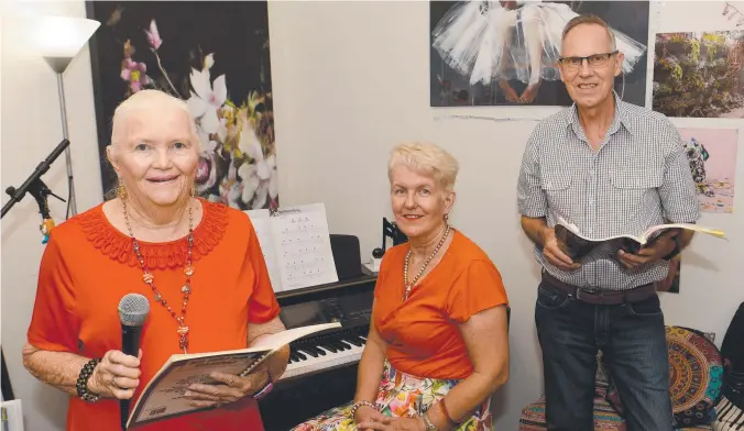  ?? ?? Christine Crooks, 70, Cherise Mifsud, 63, and Bill Simpkins, 74, all agree that learning to sing and play music at a later age has changed their lives. Picture: Evan Morgan