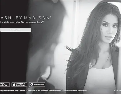  ?? Portal de la red de encuentros entre personas casadas Foto tomada del ?? La empresa Ashley Madison llegó a México hace siete años, señala su director, Víctor Hermosillo