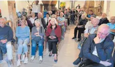  ?? FOTO: EUGEN KIENZLER ?? Groß war das Interesse an der Lesung in den Räumen der Holzmühle.