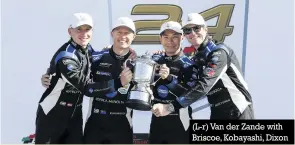  ??  ?? (L-r) Van der Zande with Briscoe, Kobayashi, Dixon