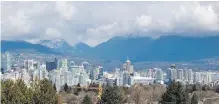  ??  ?? Condo and office towers fill the Vancouver skyline.