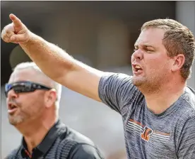  ?? MICHAEL HICKEY / GETTY IMAGES ?? A Cincinnati Bengals fan voices his displeasur­e during the second half of Sunday’s game against the San Francisco 49ers at Paul Brown Stadium. The home team was outgained by their guests 222-8 during the third quarter.