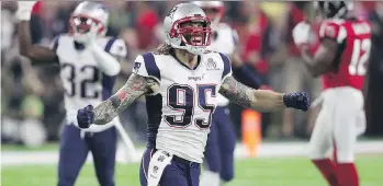  ?? PATRICK SMITH/GETTY IMAGES/FILES ?? Defensive end Chris Long of the New England Patriots: “Any parent that wants to bypass concussion protocol at the high school level should be banned from games.”