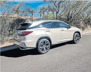  ?? STEPHEN ELMER/AUTOGUIDE.COM ?? If a luxurious drive is what you’re after, few can compete with the 2018 Lexus RX 350L.