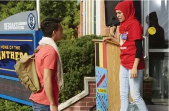  ?? DHX MEDIA ?? Parham Rownaghi, left, and Soma Bhatia’s characters confront racism in the new season of Degrassi: Next Class.