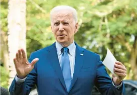  ?? SAUL LOEB/GETTY-AFP ?? President Joe Biden regularly notes that he is the only one who ever defeated former President Donald Trump, implying he would have the best chance of doing it again.