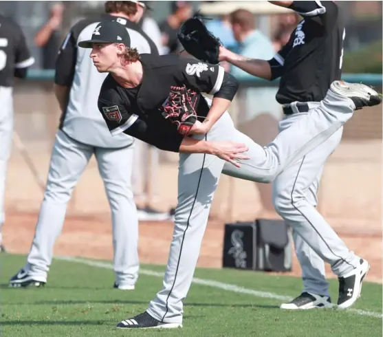  ?? CARLOS OSORIO/ AP ?? Sox pitching prospect Michael Kopech is 3- 5 with a 5.08 ERA, 88 strikeouts and 46 walks in 67⅓ innings in his first season at Class AAA Charlotte.