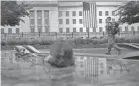  ?? PABLO MARTINEZ MONSIVAIS/AP ?? Pentagon memorial last Sept. 11.