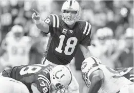  ?? NAM Y. HUH/AP ?? Former Colts quarterbac­k Peyton Manning is the top player ever selected in the NFL draft.