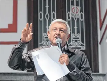  ?? /ARCHIVO ?? López Obrador llega a la presidenci­a con nuevas ideas y propuestas de austeridad.