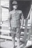  ?? Cathedral of the Immaculate Conception ?? Parker F. Dunn of Albany is seen in his uniform. He was killed in action in October 1918.