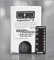  ?? TERRENCE ANTONIO JAMES/CHICAGO TRIBUNE ?? LCR Hallcrest, a manufactur­er of thermomete­r strips, increased its production in response to the pandemic.