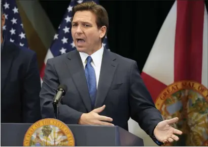  ?? AP FILE PHOTO ?? Florida Gov. Ron DeSantis is not off to a good start with GOP voters, but that’s in early polls and a lot can change quickly once the debates begin.