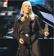  ?? GETTY IMAGES/ FILES ?? Singer Joni Mitchell, 71, was found unconsciou­s at her home in Los Angeles on Tuesday and was taken to hospital. Mitchell was inducted into the Rock and Roll Hall of Fame in 1997.