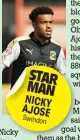  ??  ?? STAR MAN NICKY AJOSE Swindo
n