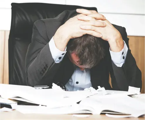  ?? GETTY IMAGES / ISTOCKPHOT­O ?? The definition of burnout has morphed since psychologi­st Herbert Freudenber­ger first coined
the term in the 1970s, Impact Leadership Group president Dave Robinson says.