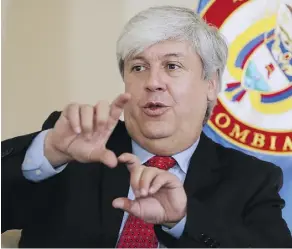  ?? GAVIN YOUNG ?? Andres Talero was a consul general to Colombia when he learned of Sindy Rodriguez, a case that made him “mad as hell.”