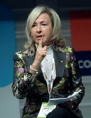  ??  ?? Leader trevigiana Maria Cristina Piovesana, presidente di Unindustri­a Treviso, la sesta provincia italiana per la manifattur­a