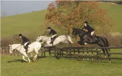  ??  ?? Leppy Richard-Watson leads Iona Williamson and Victoria Bridgeman