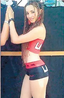  ??  ?? Claudia Marisela Dubón laboraba como bailarina de una reconocida discomóvil en Tocoa, Colón.