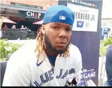  ?? DIONISIO SOLDEVILA ?? Vladimir Guerrero Jr. lidera las mayores en promedio.