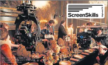  ??  ?? Behind the scenes of Sanditon, which contribute­d to the High-end TV Skills Fund © ITV Red Planet Pictures