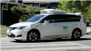  ??  ?? Google's Waymo taxi fleet, active in Phoenix, Arizona, relies on the city's ideal driving conditions