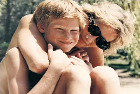  ??  ?? Young Prince Harry with his mother: the picture, newly released from the private photo album of the late Diana, Princess of Wales, features in ITV’s documentar­y tomorrow night