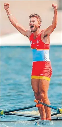  ??  ?? Rodrigo Conde celebra su oro mundial Sub-23 de 2018.