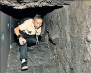  ??  ?? DEJA VU: One of rescued boys in a replica cave.