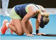  ?? Foto: Witters ?? Am Ende eines begeistern­den Matches musste sich Angelique Kerber geschlagen ge ben. Jetzt möchte sie erst mal „den Schläger in die Ecke legen“.