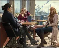  ??  ?? Girl talk: from left, Shailene Woodle, Reese Witherspoo­n and Nicole Kidman in the hit TV drama Big Little Lies