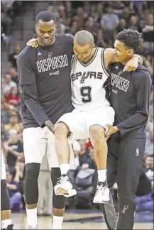  ?? AP ?? Tony Parker’s quad injury could reverberat­e around league, where point guards may move around this summer.