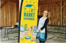  ?? Foto: Thorsten Jordan ?? Sabine Klaumünzer aus Landsberg eröffnet am Donnerstag den ersten Marktschwä­r‰ mer‰Standort in der Stadt.