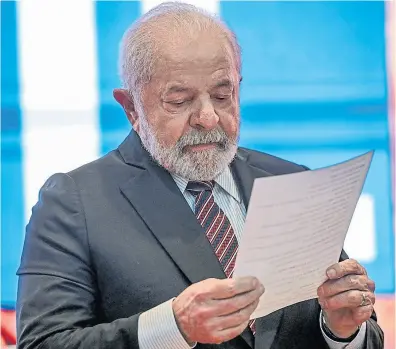  ?? NELSON ALMEIDA/AFP ?? Lula, anteayer, durante un evento en São Bernardo do Campo