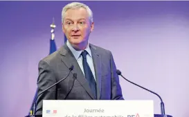  ?? (AFP) ?? French Economy and Finance Minister Bruno Le Maire