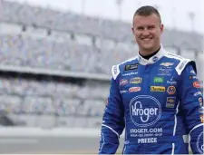  ?? MATTHEW T. THACKER / BOSTON HERALD ?? ALL SMILES: Rookie NASCAR driver Ryan Preece of Connecticu­t is excited to be racing in the Daytona 500 on Sunday at Daytona Internatio­nal Speedway.