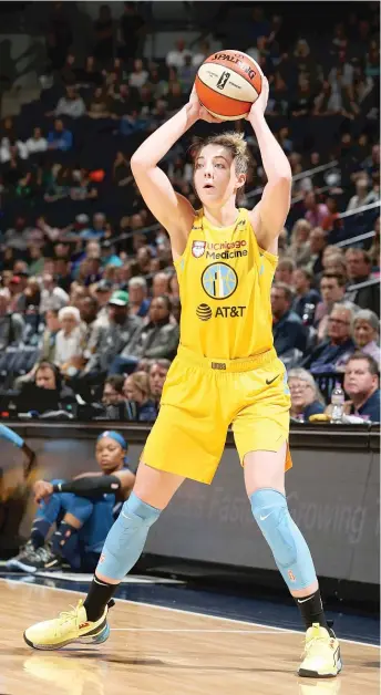  ?? DAVID SHERMAN/GETTY IMAGES ?? Katie Lou Samuelson averaged 2.4 points and 0.9 rebounds for the Sky in 20 games in 2019.