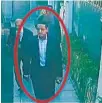  ?? SABAH/AP ?? A surveillan­ce image shows a man linked to Saudi Crown Prince Mohammed bin Salman walking outside the Saudi consul general’s residence in Istanbul.