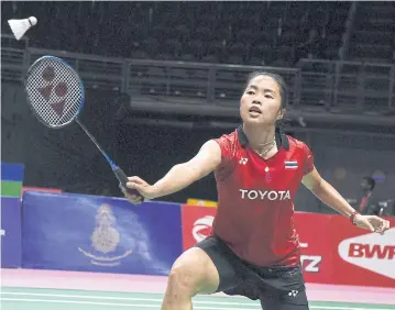  ?? AFP ?? Ratchanok Intanon of Thailand in action against Luise Heim of Germany.