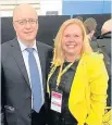  ??  ?? Great team SNP’s two elected members Fiona Fotheringh­am and Jim Hume