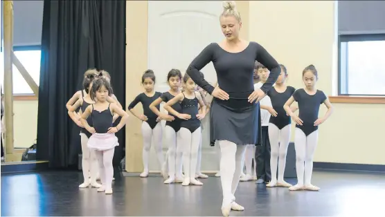 ?? PHOTOS: ADRIAN SHELLARD ?? The Division One Ballet Club, taught by instructor Chloe Koshman at Webber Academy, offers physical and emotional benefits to its young pupils.
