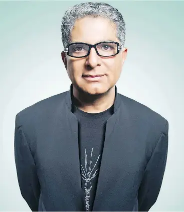  ??  ?? Deepak Chopra addresses the future of well-being at a self-discovery workshop at the Vancouver Convention Centre on ffednesday.