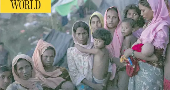  ?? ALLISON JOYCE / GETTY IMAGES ?? Rohingya Muslims in a camp in Cox’s Bazar, Bangladesh. Nearly 400,000 Rohingya refugees have fled the atrocities in Myanmar.