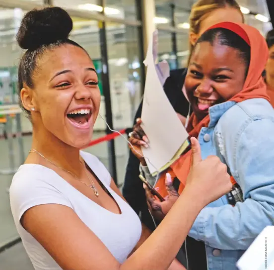  ??  ?? The emotion of GCSE results day at Langley Academy, Slough Fujifilm X-T20, 18-55mm, 1/125sec at f/3.6, ISO 1600